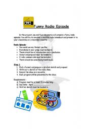 English worksheet: Funny Radio Episode