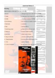 English Worksheet: American History X matching