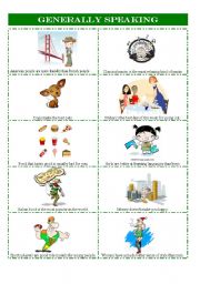 English Worksheet: Generally Speaking