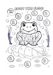 English Worksheet: SPOT THE FROG