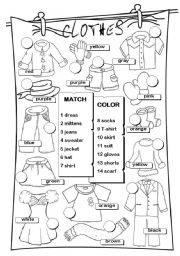 English Worksheet: Clothes