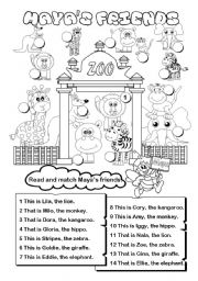 English Worksheet: Mayas friends (this / that)