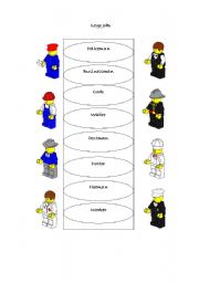 English worksheet: lego jobs