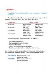 English worksheet: Adjectives