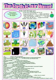 English Worksheet: Our home is our Earth!