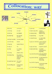 English Worksheet: Collocation: WAY