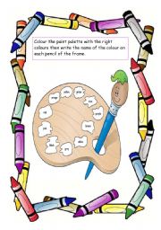 English Worksheet: Colours