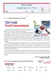 English Worksheet: Tony Hawk