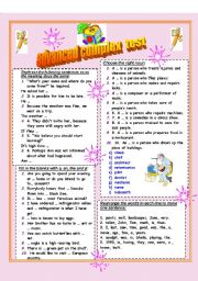 English Worksheet: ADVANCED COMPLEX TEST