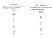 English worksheet: Petula Clark - Downtown