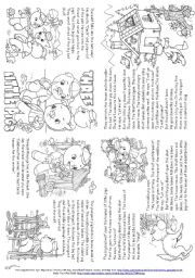 English Worksheet: Three Little Pigs (Story Mini Book)