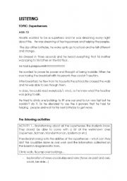 English Worksheet: SUPERHERO