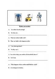English worksheet: What can robots do?