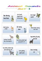 Animal Sounds - Flashcards - Set 1