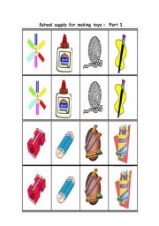 School Supply Memory Game - Part 1