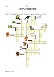Animal Crossword