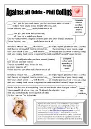 English Worksheet: Against all odds + key