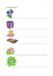 English Worksheet: likes and dislikes