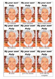 English Worksheet: My Poor Aunt Polly GAME