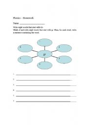 English Worksheet: gr phonics