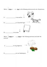 English Worksheet: This - That These- Those