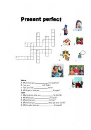 English worksheet: Wh-questions in present perfect tense