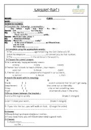 English Worksheet: TEST 2ND GRADE SECONDARY K. S .A