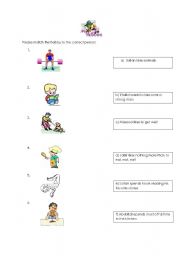 English worksheet: Hobbies worksheet