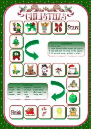 English Worksheet: CHRISTMAS GAME