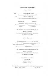 Another Day In Paradise lyrics - ESL worksheet by Adva