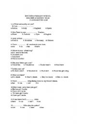 English Worksheet: test