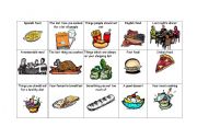 English Worksheet: TALKING ABOUT FOOD-CONVERSATION PROMPTS