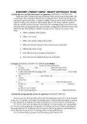 English worksheet: presen simple exercses