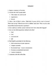 English worksheet: Lets discuss the film