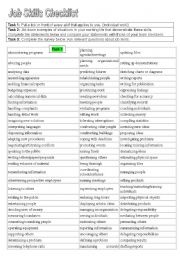 Job Skills Checklist