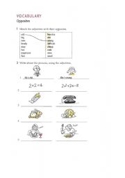 English Worksheet: Opposites - Adjectives Elementary