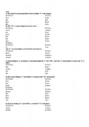 English Worksheet: number of nouns
