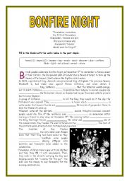 English Worksheet: BONFIRE NIGHT