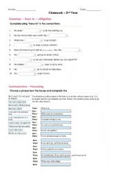 English worksheet: Have to (obligation) - Persuading classwork