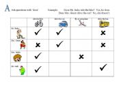 English worksheet: Transport: open gap activity