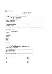 English worksheet: test