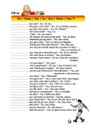 English Worksheet: Questions