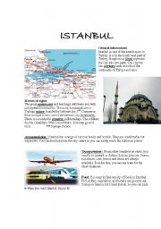 English Worksheet: a wonderful city - ISTANBUL- a good brouchure for the tourists