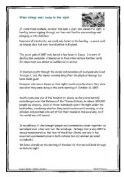 English Worksheet: When things went bump in the night
