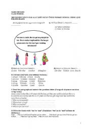 English Worksheet: quiz for 6th grades in My Enfglsh book