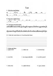 English worksheet: alphabet