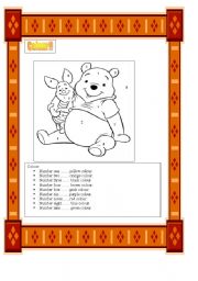 English Worksheet: Colours and Numbers