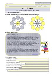 English Worksheet: FILM: EAST IS EAST - VIEWING PROJECT (MULTICULTURALISM) - 3pages+key