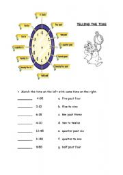 English Worksheet: Telling the time