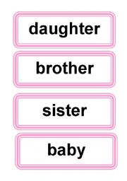 English worksheet: family